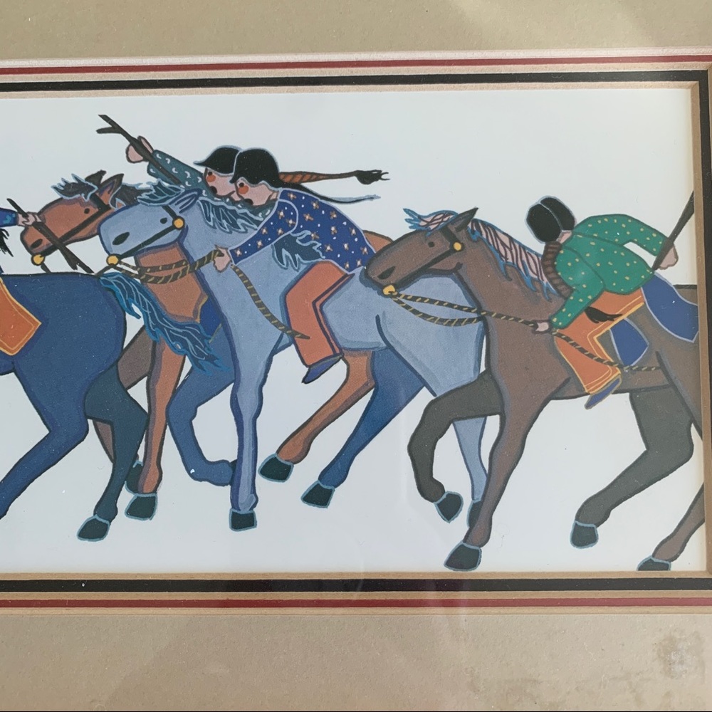 Virginia A. Stroud “Pony Races” Native American - Picture 2 of 9
